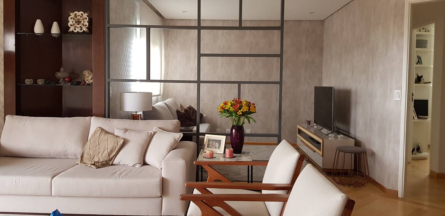 Decoração de Apartamento Alugado, Rangel Design de Interiores Rangel Design de Interiores Modern living room