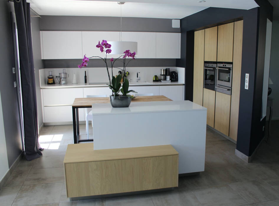 minimalista Interior Design Project Cocinas modernas Madera Acabado en madera