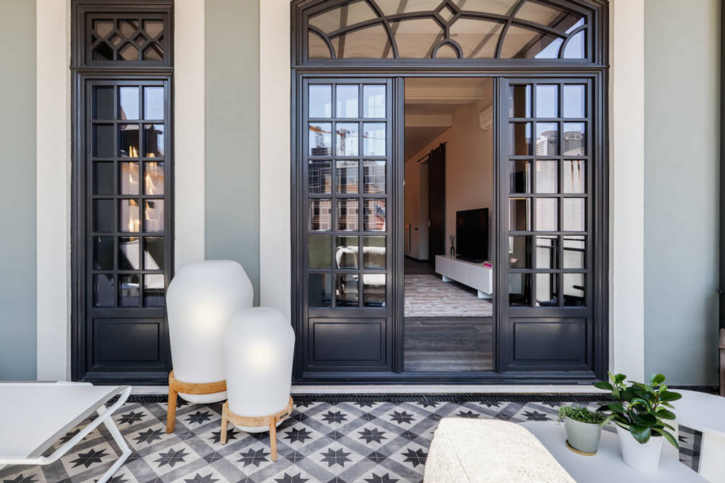 GALANTE INTERIOR DESIGN Eclectische balkons, veranda's en terrassen
