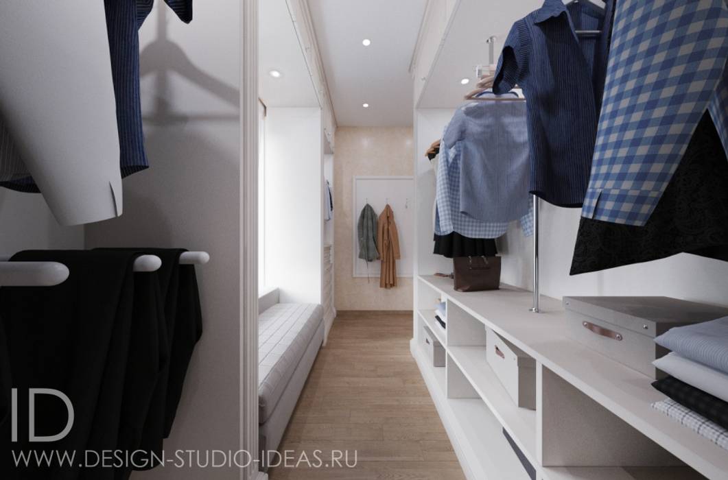 Гардеробная Студия дизайна ROMANIUK DESIGN Klasik Giyinme Odası