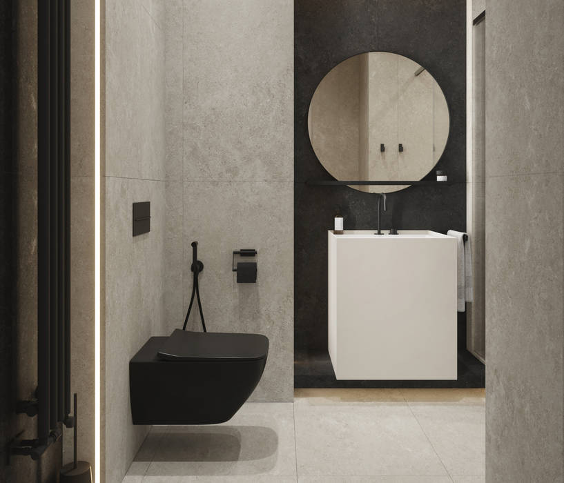 ЖК Триколор, Y.F.architects Y.F.architects Bagno minimalista