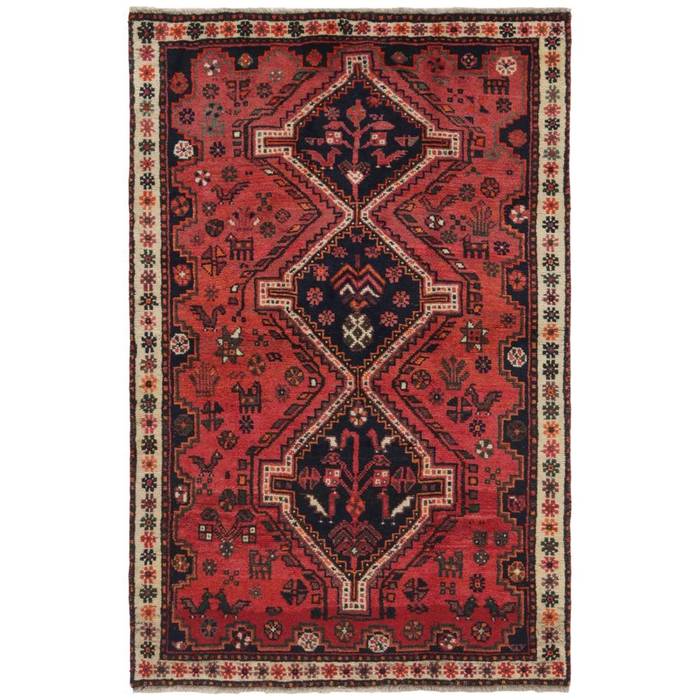 Tappeto persiano Shiraz in lana, annodato a mano, varie misure con certificato di garanzia e autenticità, Persian House Persian House Kamar Tidur Klasik Wol Orange Textiles