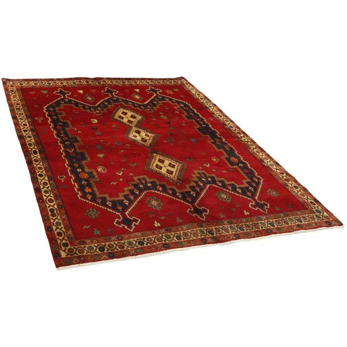 Personalizzare una casa moderna con il classico tappeto rosso: il tappeto Persia Afshar cm.160x243 in lana annodato a mano, Persian House Persian House Floors Bamboo Green Carpets & rugs