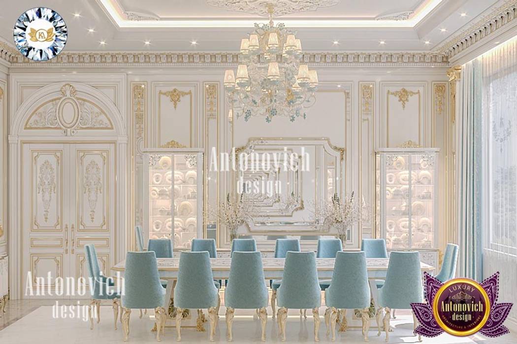 LUXURY ANTONOVICH DESIGN – BESPOKE INTERIOR DESIGN TEAM FOR ELEGANT DINING ROOMS Luxury Antonovich Design Dining room