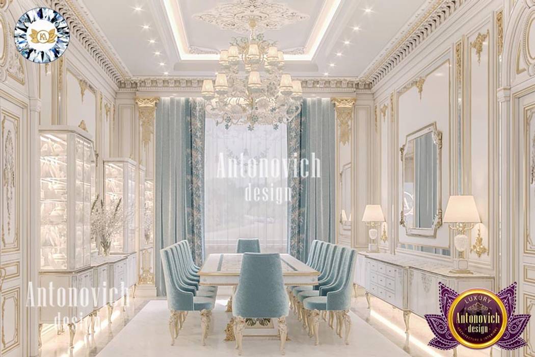 LUXURY ANTONOVICH DESIGN – BESPOKE INTERIOR DESIGN TEAM FOR ELEGANT DINING ROOMS Luxury Antonovich Design Classic style dining room