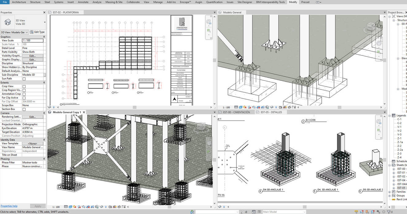 Mezanine-industrial , construtech & technology bim | homify