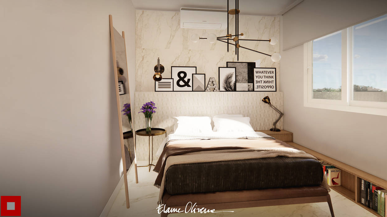 QUARTO DA MULHER - ELAINE OLIVEIRA DESIGN E INTERIORES, ELAINE OLIVEIRA DESIGN E INTERIORES ELAINE OLIVEIRA DESIGN E INTERIORES Small bedroom
