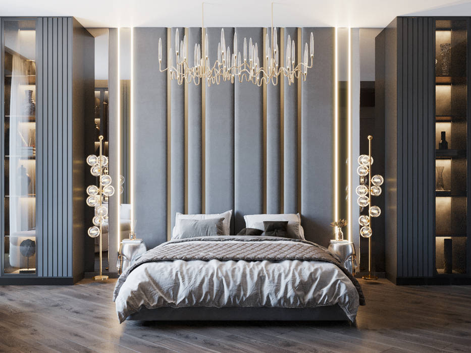 Спальня Студия дизайна ROMANIUK DESIGN Спальня в классическом стиле