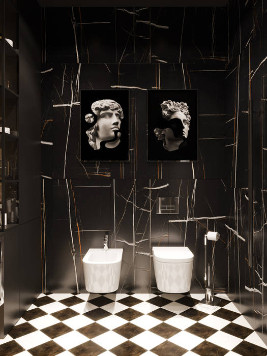 АПАРТАМЕНТЫ В П. МАЛЫЙ МАЯК, Студия дизайна ROMANIUK DESIGN Студия дизайна ROMANIUK DESIGN Classic style bathroom