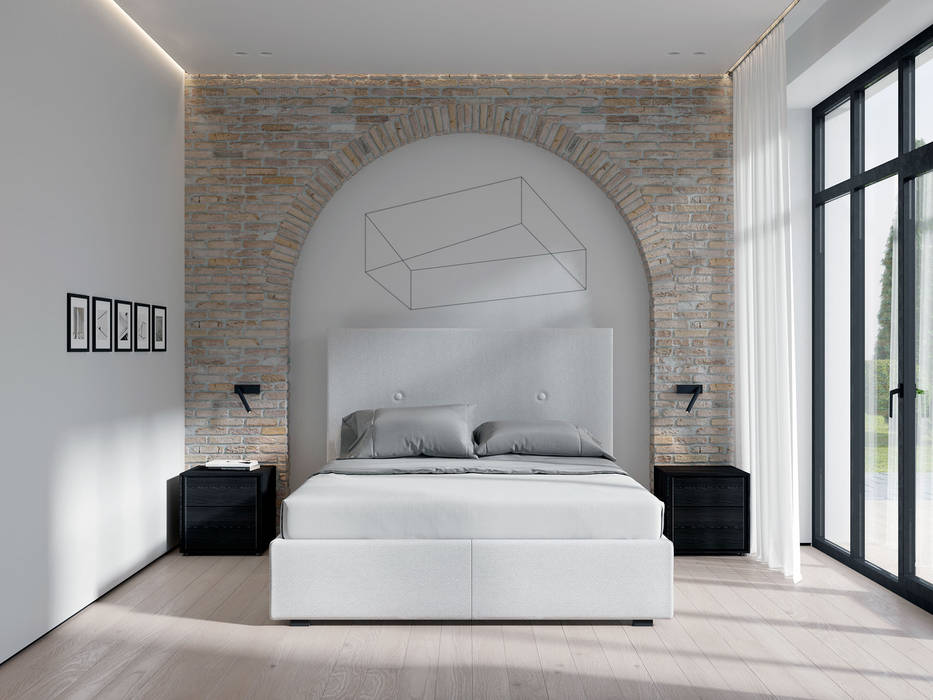 BUTTON BED ITALIANELEMENTS Modern style bedroom bed, upholstered bed, modern bed, contemporary bed, bedroom,Beds & headboards