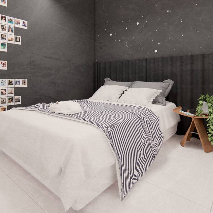 Quarto para uma adolescente, Maria Pontes - Arquitetura e Paisagismo Maria Pontes - Arquitetura e Paisagismo Small bedroom Wood-Plastic Composite