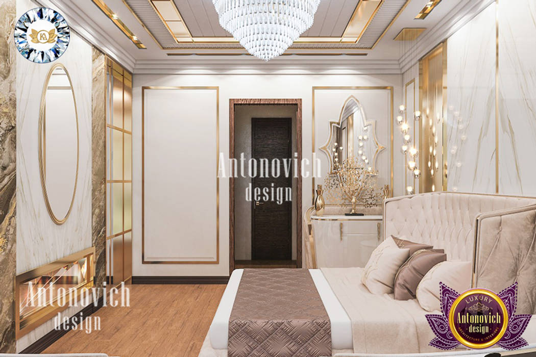 IDEAL BEDROOM INTERIOR DESIGN BY LUXURY ANTONOVICH DESIGN , Luxury Antonovich Design Luxury Antonovich Design Phòng ngủ phong cách hiện đại