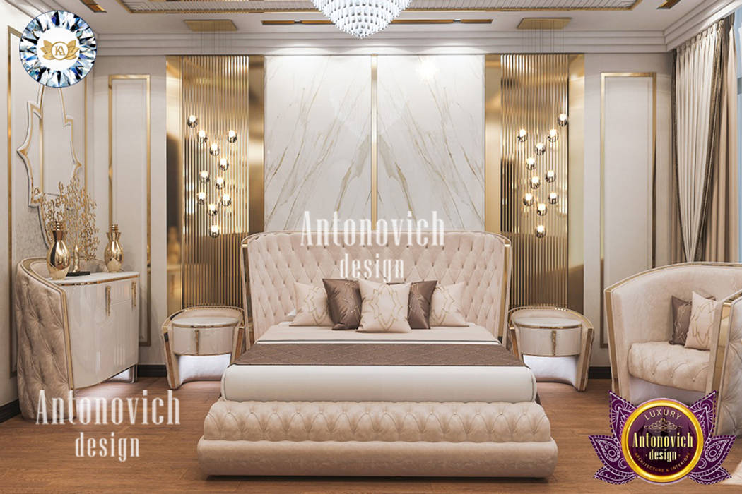 IDEAL BEDROOM INTERIOR DESIGN BY LUXURY ANTONOVICH DESIGN , Luxury Antonovich Design Luxury Antonovich Design Спальня в стиле модерн