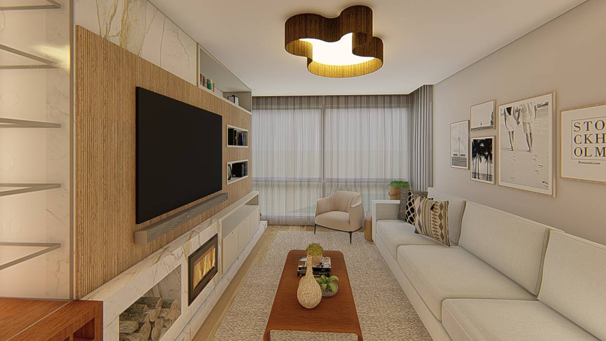 Apartamento na Serra, Nesta Espaços Extraordinários Nesta Espaços Extraordinários Living room
