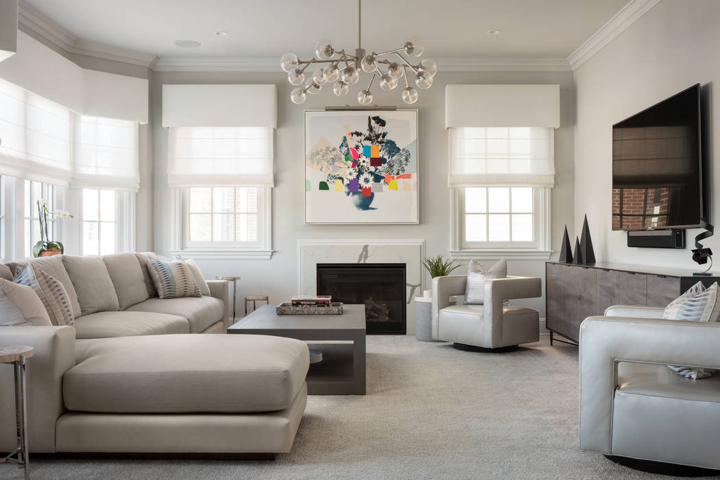 Roslyn Village Condo, Annette Jaffe Interiors Annette Jaffe Interiors Modern living room