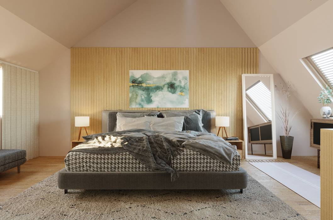 Pieter Postlaan - November, 2020, Day Interior Day Interior Moderne slaapkamers Meubilair,Gebouw,Eigendom,Comfort,Hout,Bedframe,Textiel,Interieur ontwerp,architectuur,Grijs