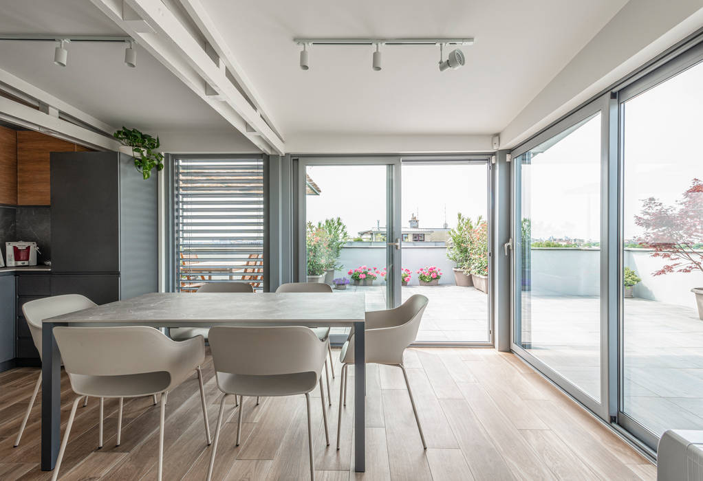La veranda Arch+ Studio Cucina attrezzata veranda, serra, interior design, monza, architetti,