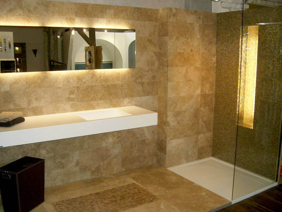 Sinks Beige Marble Modern Banyo