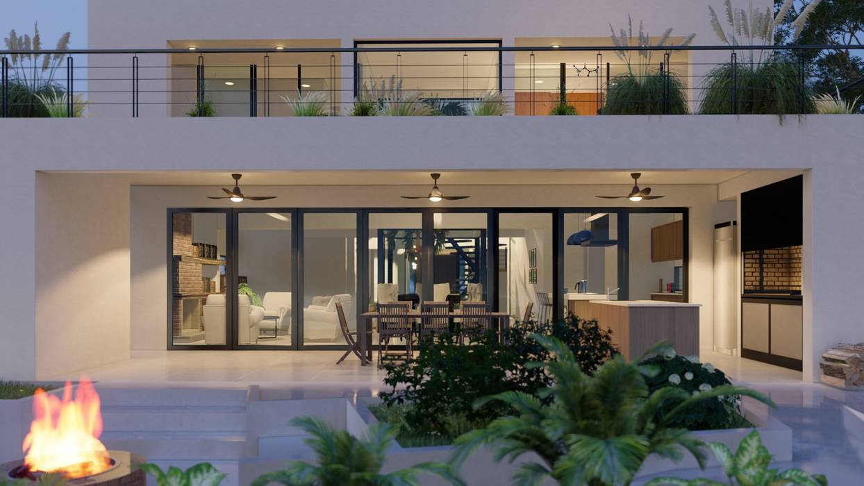 Casa 51 - Puertos del Lago, Escobar, D4-Arquitectos D4-Arquitectos Single family home Wood White