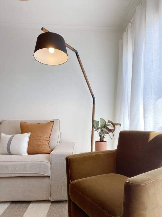 Espaço de estar Rafaela Fraga Brás, Interior Design & Homestyling Salas de estar minimalistas sala, sala de estar, hall, zona de refeições, papel de parede, tartan,