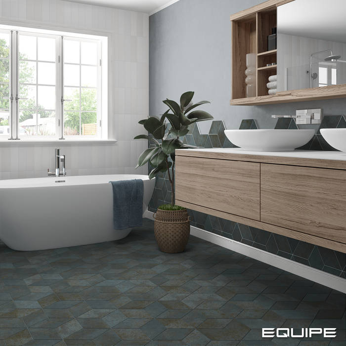 Porcelain tiles for your home , Equipe Ceramicas Equipe Ceramicas Scandinavian style bathroom Tiles Blue