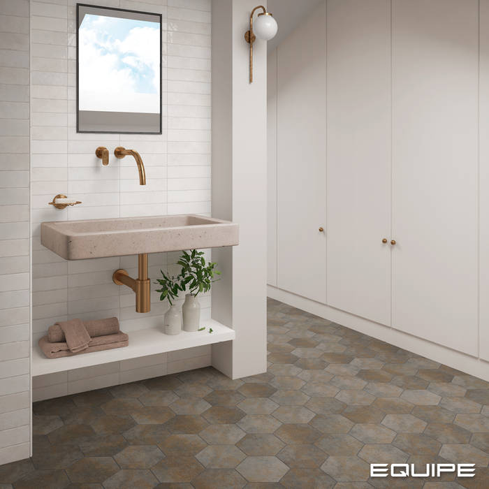 Oxide, Equipe Ceramicas Equipe Ceramicas Industrial style bathroom Tiles Grey
