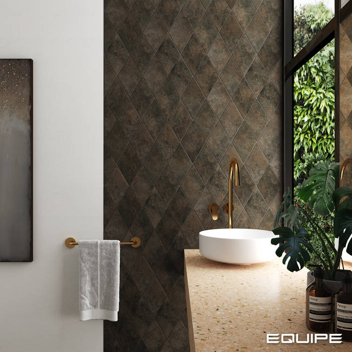 Oxide, Equipe Ceramicas Equipe Ceramicas Industrial style bathroom Tiles Black