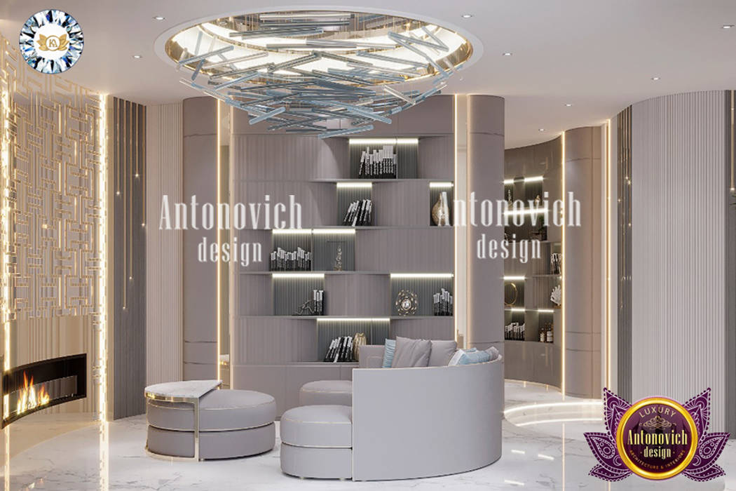 FASCINATING HOME OFFICE INTERIOR DESIGN , Luxury Antonovich Design Luxury Antonovich Design モダンデザインの 書斎