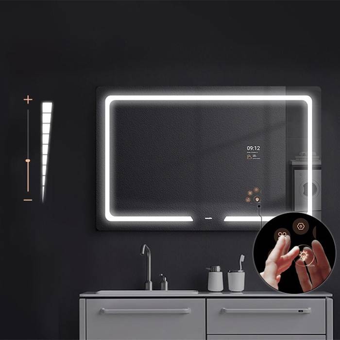 Espejo con regulacion LED VOGO SPAIN Casas de estilo moderno Aluminio/Cinc Espejo LED,Accesorios y decoración