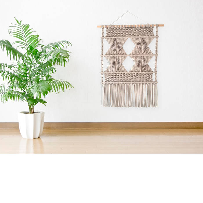 LYRA, painel macrame geométrico, Rute Santos - Textil Art Rute Santos - Textil Art Moderne Häuser Accessoires und Dekoration