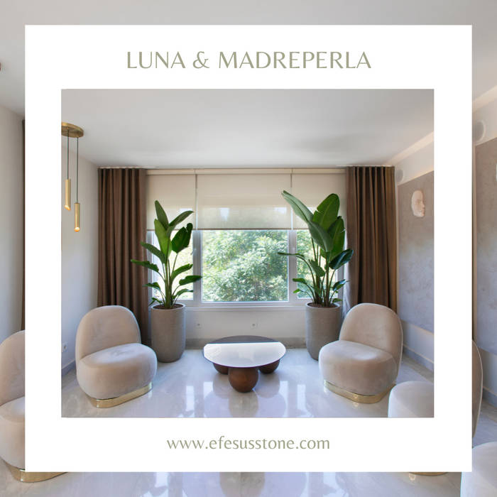 Luna Beige Marble & Madreperla Marble, Absolute Black Granıte Tıles Absolute Black Granıte Tıles Modern Oturma Odası