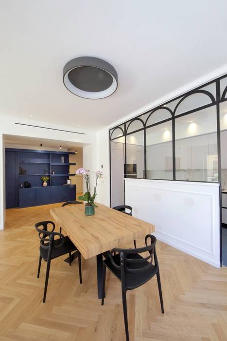 Casa VF, Arbit Studio Arbit Studio Klassische Esszimmer Holz Blau