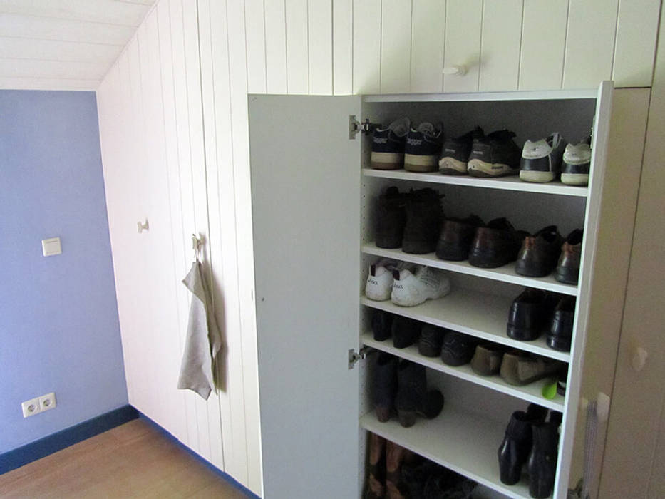 Maatwerk kastenwand met slimme opbergmogelijkheden, De Klinkhamer De Klinkhamer Kleines Schlafzimmer
