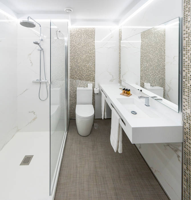 Ideal también para baños Vertisol Internacional SRL Suelos Tocar, Arreglo de tubería, Espejo, Pileta, Edificio, Baño, Lavabo del baño, Accesorio, Diseño de interiores, Ducha