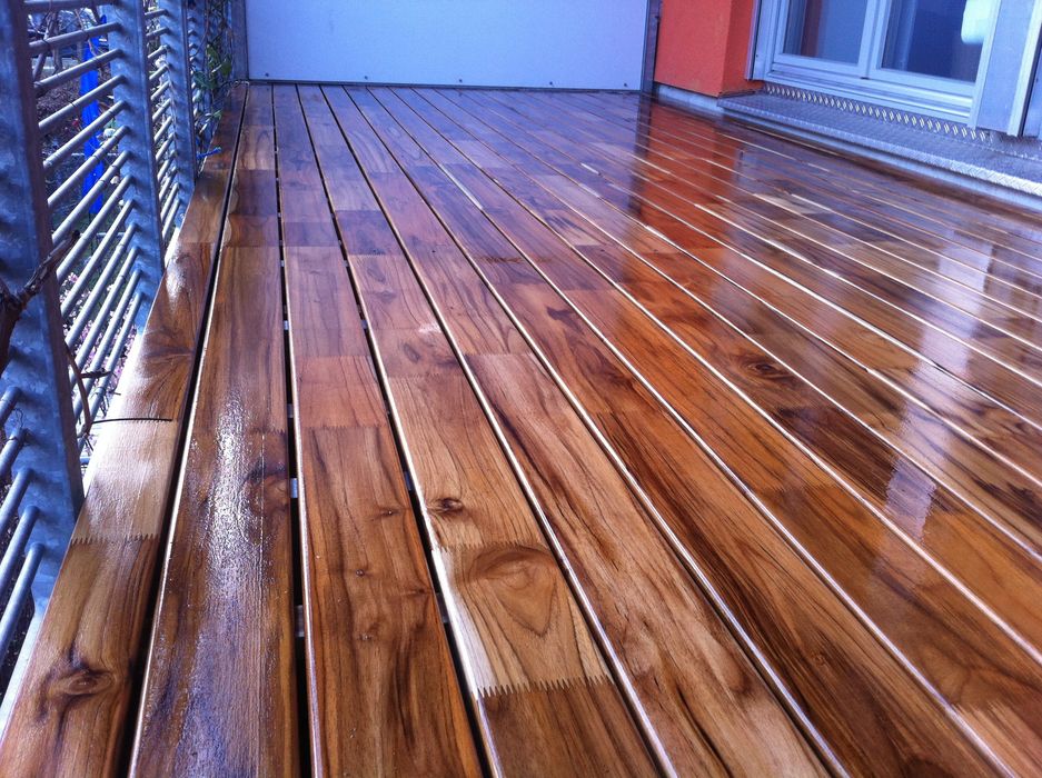 Teak holzterrasse bs - holzdesign balkon, veranda & terrasse | homify