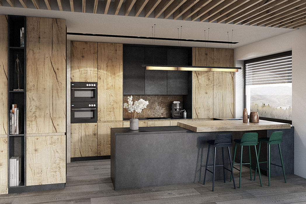 Razoo-architekci modern kitchen | homify