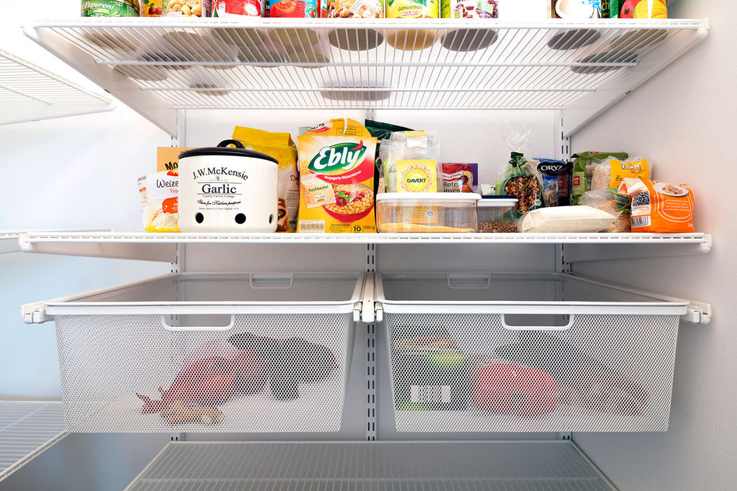 Speisekammer elfa deutschland gmbh moderne küchen metall weiß | homify