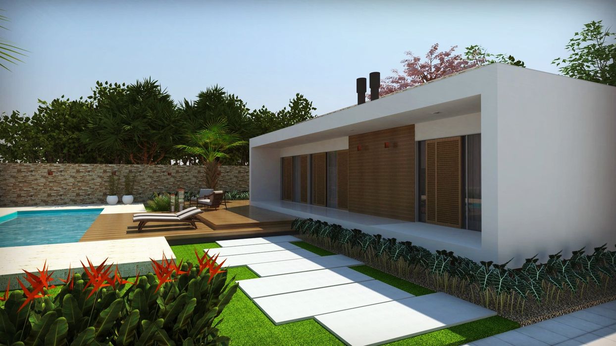 Homify casas modernas ladrillos blanco | homify