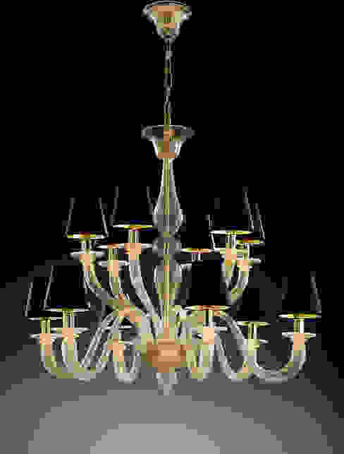 Chandelier with Lampshades Vetrilamp Vetrilamp ArtworkOther artistic objects