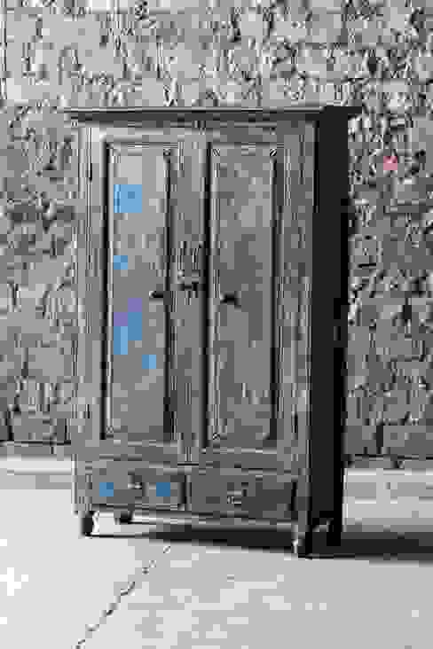 Akash 'Sky Blue' Upcycled 2 Drawer 2 Door Dresser Little Tree Furniture Camera da lettoArmadi & Cassettiere