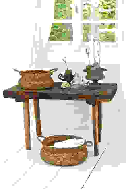 Holztisch antik rustikal Bohème Living WohnzimmerCouch- und Beistelltische Massivholz Braun