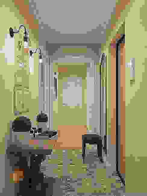 Студия Павла Полынова Classic corridor, hallway & stairs