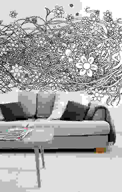 Meadow Pixers Гостиная в скандинавском стиле wall mural,wallpaper,flowers,abstract