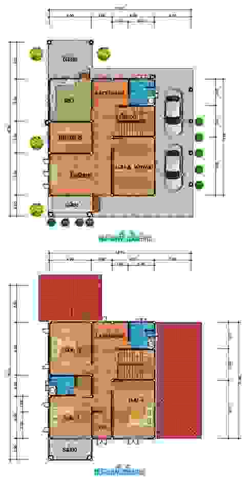 รวม 4 แบบบ านสองช นราคาเป นม ตร homify