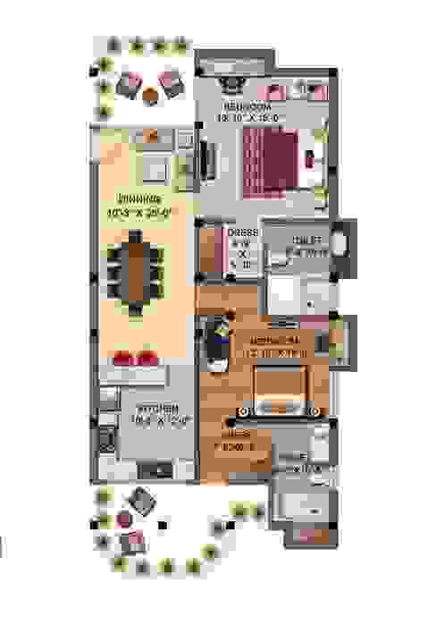 FLOOR PLAN EVEN SIGHTS ARCHITECTS Floors Tiles Multicolored