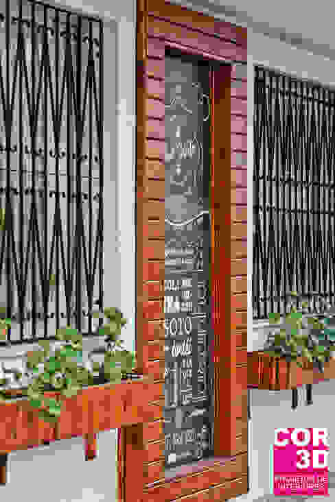 Empório e Pastifício Vovó Dilecta Cor3D Projetos de Interiores Espaços gastronômicos coloniais fachada,floreira,quadro negro,chalkboard