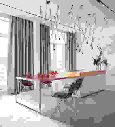 Квартира в ЖК "Мендельсон", background архитектурная студия background архитектурная студия Столовая комната в стиле минимализм