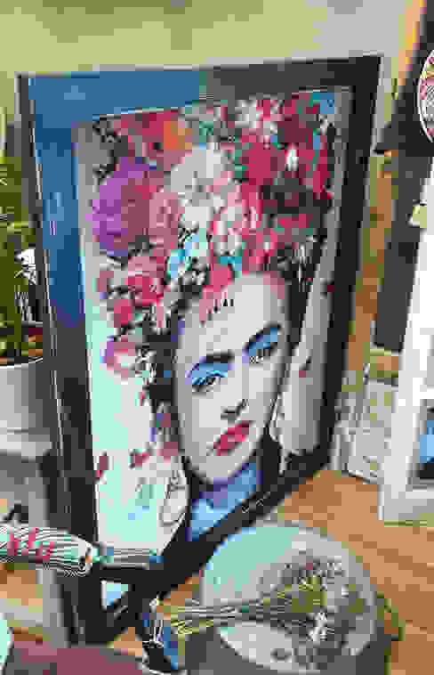Quadro XL Frida Kahlo Casa Velha-Móveis com História CasaAcessórios e Decoração Acabamento em madeira decoração, decoração com madeira, transformação de móveis, pintura de móveis, estofos, decoração