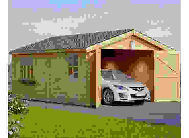 Holzgarage 400 x 600 44 mm, 24 m² Pineca Group Skandinavische Garagen & Schuppen