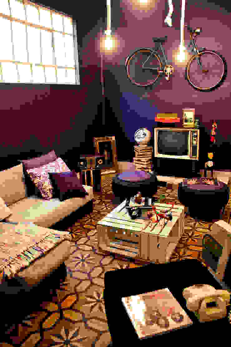 Departamento en el centro de la ciudad, amiko espacios amiko espacios Eclectic style living room Sofas & armchairs